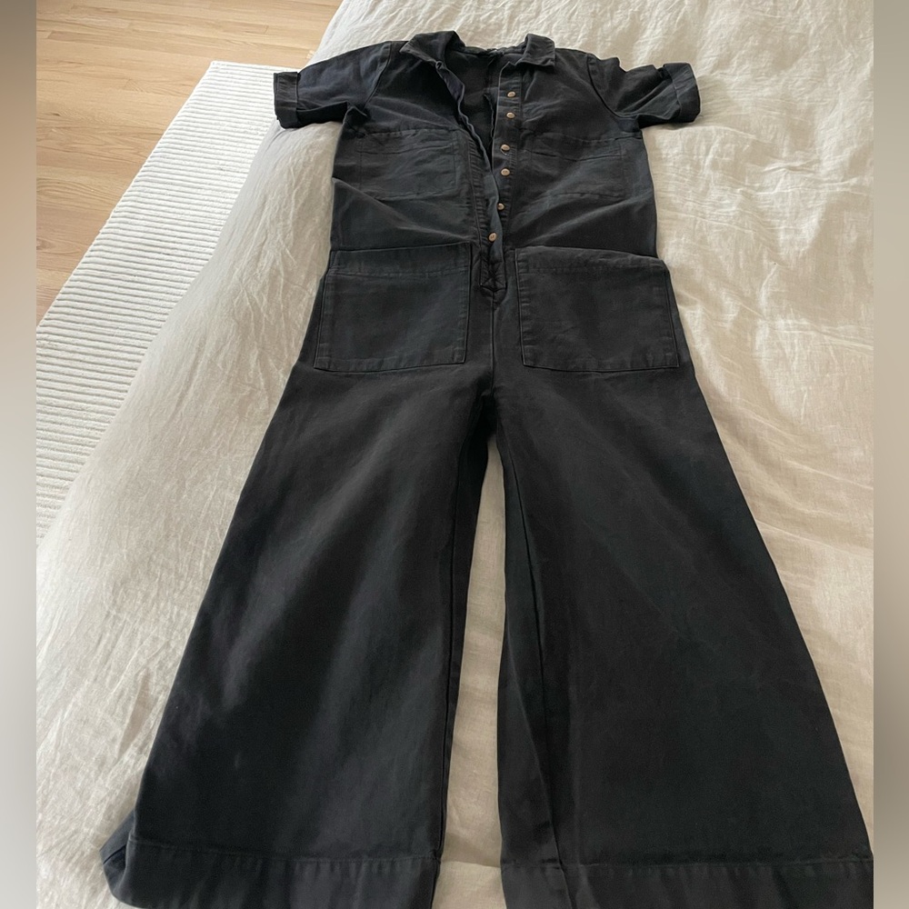 Ilana Kohn Cotton Canvas Mabel coverall, coal/black